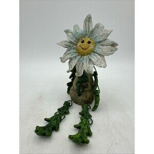 Vintage Shelf Sitter Flower Daisy Anthropomorphic Figurine